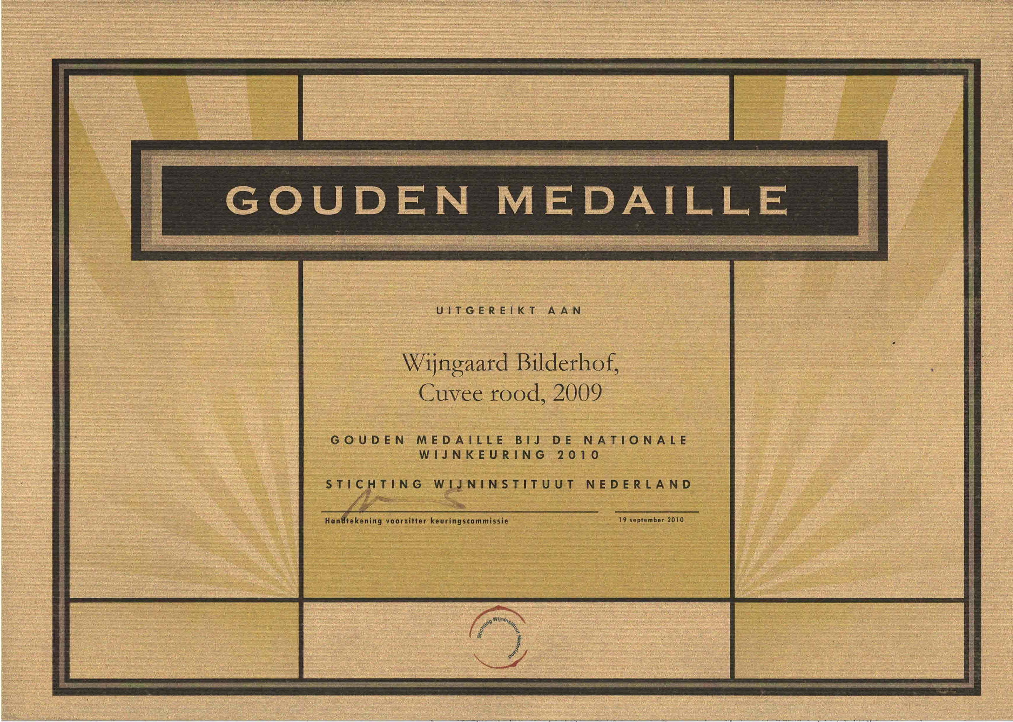 Gouden Medaille Cuvée Rood